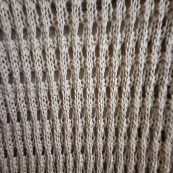 RW&CO. Beige Crochet Open-Knit Sleeveless Maxi Dress - Large - Picture 4 of 5